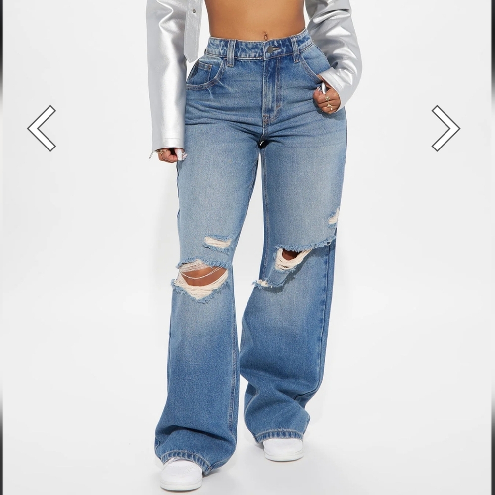 Straight leg jeans